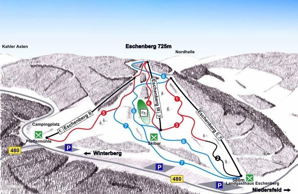 Gemuetlicher Ferienwohnung In Niedersfeld Bei Winterberg, Kostenloses Wlan Eksteriør bilde